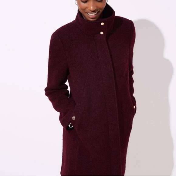 LOFT Jackets & Blazers - Beautiful LOFT Burgundy Wool Coat